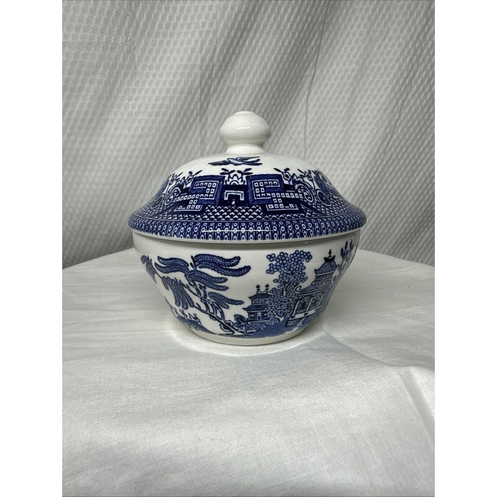 Vintage Churchill Blue Willow Fine English Creamer Made in Staffordshire England